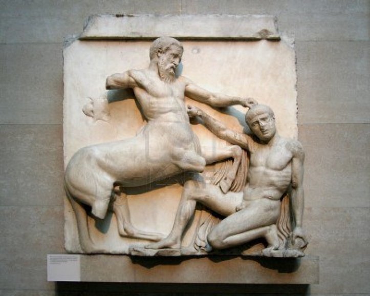 escultura-de-centauros-del-partenon-en-el-british-museum